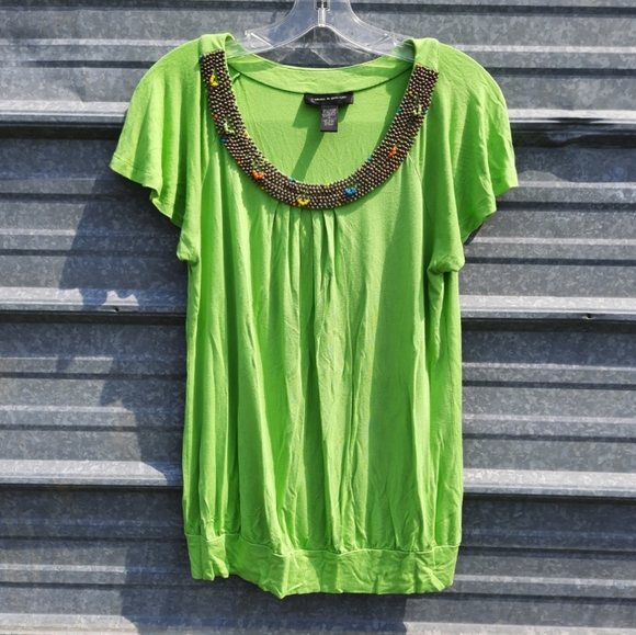 Beaded Necklace Cable & Gauge Shirt - Picture 1 of 9